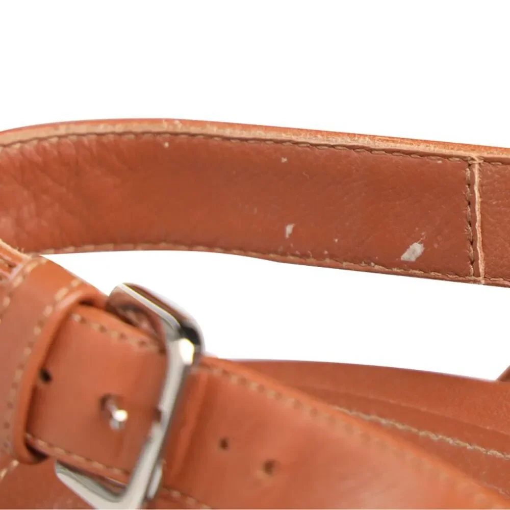Loro Piana Ankle Strap Sandals in Brown Leather